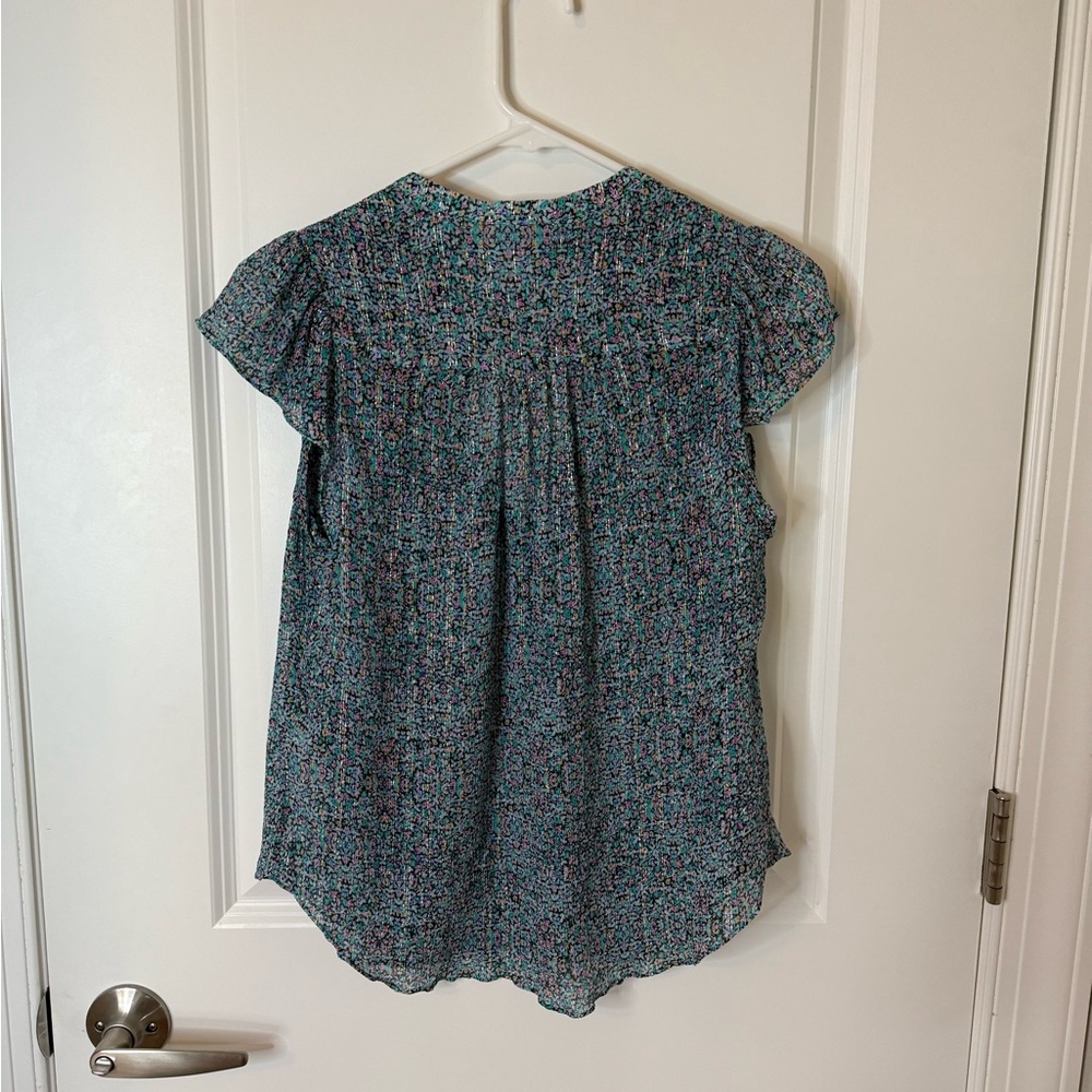 7 For All Mankind Silk Sheer Blouse - Picture 7 of 7